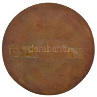 1985. "Felszabadulásunk 40. évfordulójára" egyoldalas bronz emlékérem. Szign.:KO (98mm) T:...