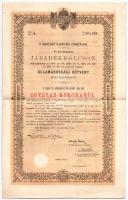 Budapest 1892. "A Magyar Korona országai 4%-al kamatozó járadékkölcsön" államadóssági kötv...