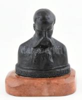 Madách Nyomda szobor, festett bronz, márvány talapzaton, jelzés nélkül, m: 15,5 cm