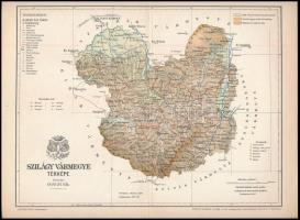 1897 Szilágy vármegye térképe, 1:465 000, tervezte: Gönczy Pál, kiadja: Posner, 24×30 cm