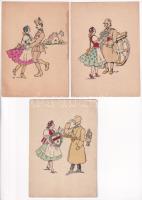 9 db RÉGI magyar bevonuláskori irredenta képeslap katonákkal. Kiadja a Délvidéki Egyetemi és Főiskol...