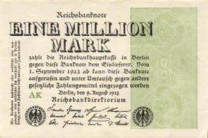 Német Birodalom / Weimari Köztársaság 1923. 1.000.000M (8x) T:I,I-