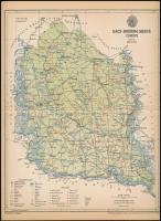 1893 Bács-Bodrog vármegye térképe, 1:600 000, tervezte: Gönczy Pál, kiadja: Posner, 24×30 cm