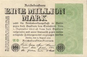 Német Birodalom / Weimari Köztársaság 1923. 1.000.000M (8x) T:I,I-