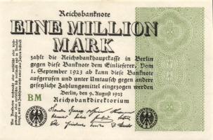 Német Birodalom / Weimari Köztársaság 1923. 1.000.000M (8x) T:I,I-