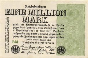 Német Birodalom / Weimari Köztársaság 1923. 1.000.000M (8x) T:I,I-