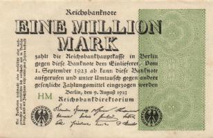 Német Birodalom / Weimari Köztársaság 1923. 1.000.000M (8x) T:I,I-