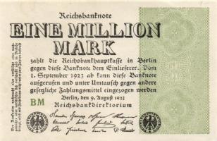 Német Birodalom / Weimari Köztársaság 1923. 1.000.000M (4x) azonos cégjelzéssel T:I