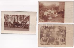 Ipolyság, Sahy; - 17 db régi családi fotó vegyes minőségben / 17 pre-1945 family photos in mixed qua...