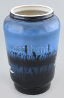 Drasche, hattyús váza, jelzett, kopásokkal, m: 17,5 cm