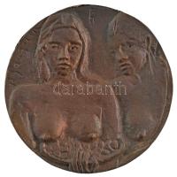 Farkas István Béla (1915-2005) DN Paul Gauguin kétoldalas bronz emlékérem (85mm) T:1-