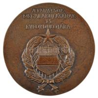 ~1980. A tanácsok megalakulásának 35. évfordulójára egyoldalas bronz emlékérem (98mm) T:1-