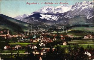 1908 Payerbach, a. d. Südbahn mit Raxalpe (EK)