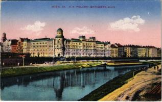 Wien, Vienna, Bécs; K.K. Polizei-Gefangenenhaus / police building and prison. B.K.W.II. 55. (EK)