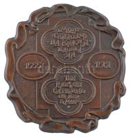 Szovjetúnió ~1970-1980. "Moszkva" kétoldalas bronz emlékplakett (90x85mm) T:1-
Soviet Uni...