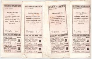 Szombathely 1926. "Vasmegyei Általános Takarékpénztár Részvénytársaság" részvénye 50P-ről ...