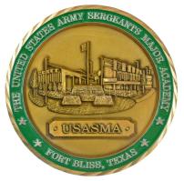 Amerikai Egyesült Államok DN Usama, az Egyesült Államok Hadseregének Főakadémiája kétoldalas emlékérem (48mm) T:1- USA ND Usama The United States Army Sergeants Major Academy two-sided commemorative medallion (48mm) C:AU