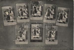 1911 Nagybecskerek, Zrenjanin; Emlék a szüreti mulatságról, folklór / harvest, folklore (ázott / wet damage)