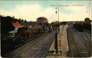 Apeldoorn, Station Emplacement / railway station, locomotive, train (EK)