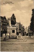 1920 Den Haag, s-Gravenhage, The Hague; Monument Johan de Witt / street view, monument, statue (wet corner)