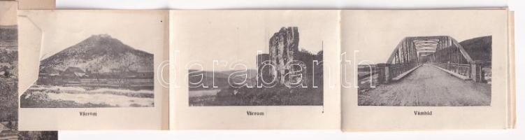 Huszt, Chust, Khust; Mandlovits Lipót kiadása. leporellolap 10 képpel (vasútállomás) / leporellocard...