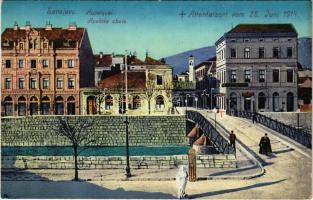 Sarajevo, Appelquai / Apelova obala, Attentatsort vom 28. Juni 1914. / Assassination site of Archduke Franz Ferdinand of June 28 in 1914