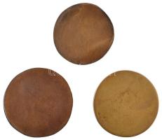 3 darab karácsonyi témájú egyoldalas bronz emlékérem (40-48mm) T:1-