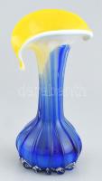 Murano váza, felületén hibákkal, jelzés nélkül, m: 20 cm