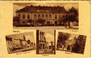 1944 Zombor, Sombor; Vadászkürt szálloda, Kossuth Lajos utca, Kálvária, Megyeháza / hotel, street, calvary, county hall (EK)