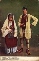 1916 Pozdrav iz Bosne i Hercegovine / Bosnyák népviselet / Bosnian folklore (fa)