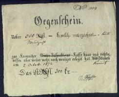 1870-1912 5 db érdekes okmánybélyeges okmány / 5 document