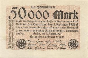 Német Birodalom / Weimari Köztársaság 1923. 50.000M T:I