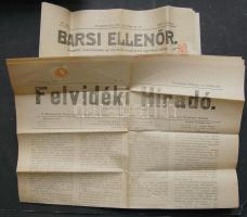 1881-1912 Felvidéki Híradó és Barsi Ellenőr c. újságok hírlapbélyeggel