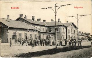 1909 Szabadka, Subotica; pályaudvar, vasútállomás. Hazai ipar! Lipsitz kiadása / railway station (EK)