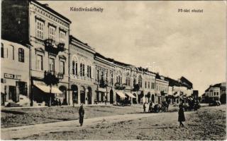 1917 Kézdivásárhely, Targu Secuiesc; Fő tér, Szűcs üzlete. Turóczi István kiadása / main square, shop
