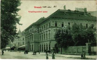 1906 Brassó, Kronstadt, Brasov; Nyugdíjegyesületi épület, Transylvania kávéház terasza / Retirement Association, cafe terrace (Rb)