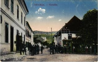 Gorazde, Gorazda; street with K.u.k. soldiers, shops