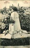 Zilah, Zalau; Statuia Turul emlék / monument (EK)