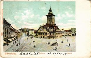 1900 Brassó, Kronstadt, Brasov; Rathaus / Sfatul / Városháza. Wilh. Hiemesch kiadása / town hall (Rb)