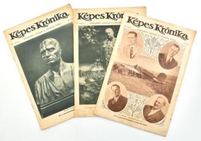 1931 A Képes Krónika 3 db száma, egyikben a Juistice for Hungary oceánrepülés képeivel