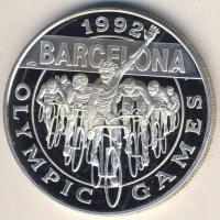 Kajmán-szigetek 1992. 5$ Ag "Olimpia-kerékpár" T:PP