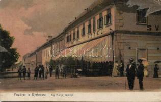 Belovár Maria Theresia square with hotel
