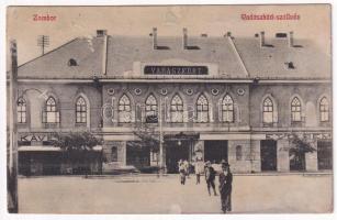 1908 Zombor, Sombor; Vadászkürt szálloda., étterem és kávéház / hotel, restaurant and cafe (ázott / wet damage)