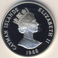 Kajmán-szigetek 1988. 5$ Ag "500 éve fedezte fel Kolumbusz Amerikát" T:PP Csak 10.000db!
