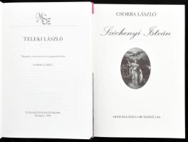 Csorba László 2 könyve: Széchenyi István. Bp., 1991, Officina Nova. Kiadói egészvászon-kötés, kiadói...