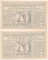 Budapest 1903. "Tanuló Sorsjegy" 1K értékben (2x) sorszámkövetők "098196-098197"...