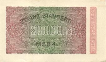 Német Birodalom / Weimari Köztársaság 1923. 20.000M Gitter mit 8 vízjellel T:I