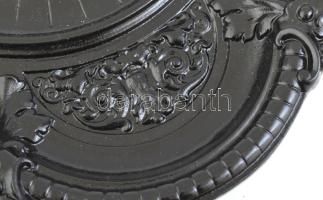 Régi öntöttvas kályhaelőke, jelzett, újrafestett, 42x21 cm