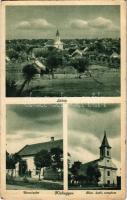 1942 Kishegyes, Mali Idos; utca, római katolikus templom / street, church (EK)