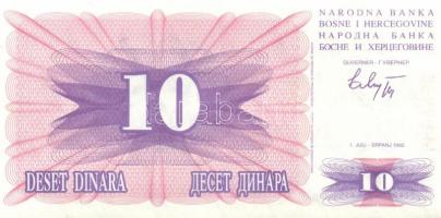 Bosznia-Hercegovina/Muszlim Köztársaság 10 db klf modern bankjegy benne "novcsani bon" T:I